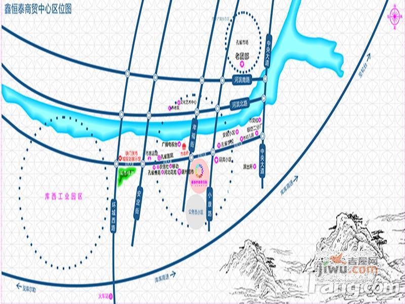 鑫恒泰商贸中心位置交通图