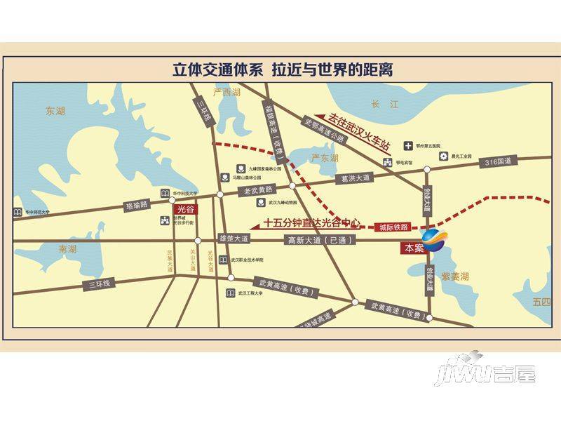 武汉锦绣香江位置交通图图片
