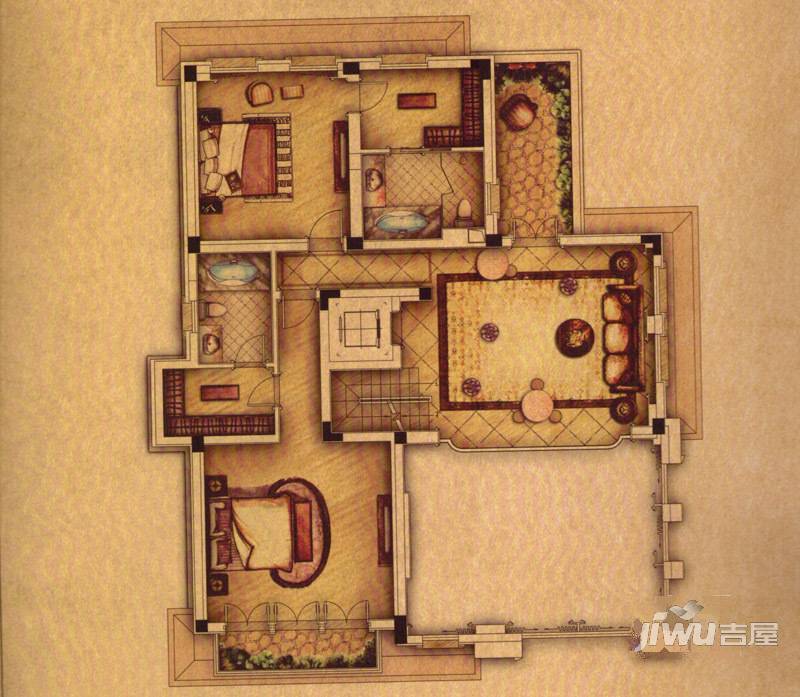 世茂九溪墅普通住宅210㎡户型图