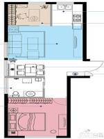 小海2室1厅1卫72㎡户型图