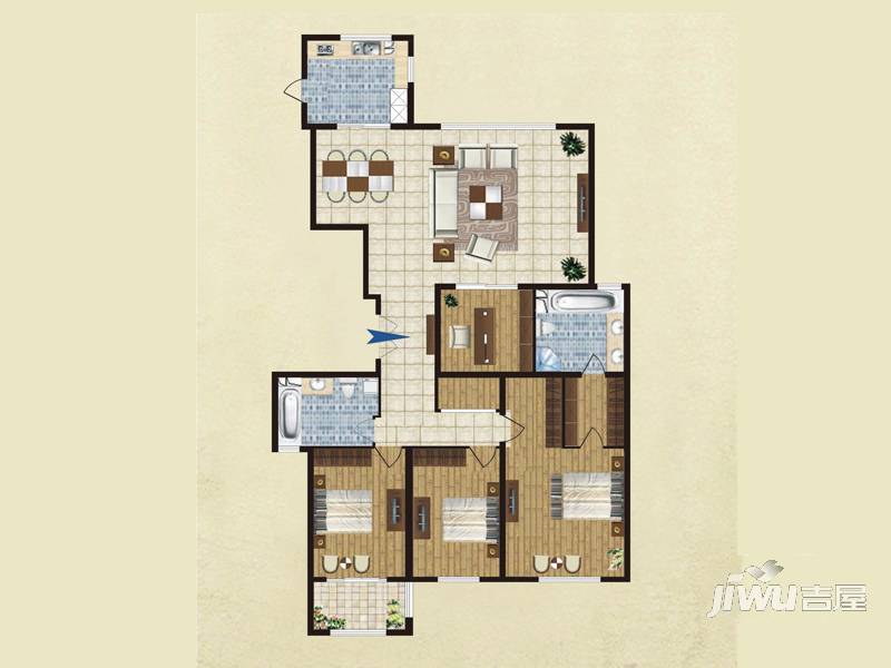 海景苑[蓬莱]4室2厅2卫210㎡户型图