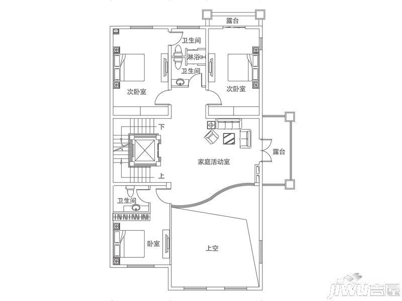 银丰唐郡·桂花园4室2厅2卫165㎡户型图