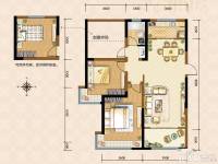 梦世界润园3室2厅1卫112㎡户型图