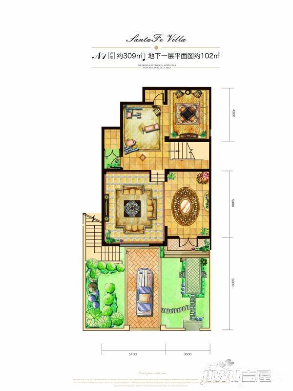 康桥圣菲4室3厅0卫460㎡户型图