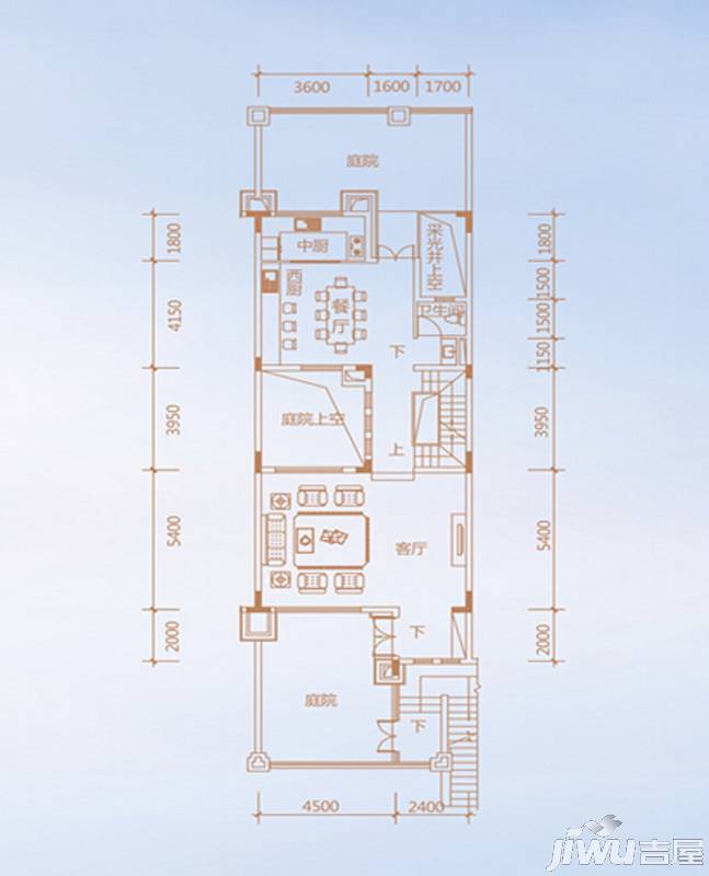 中航城2室0厅1卫218㎡户型图