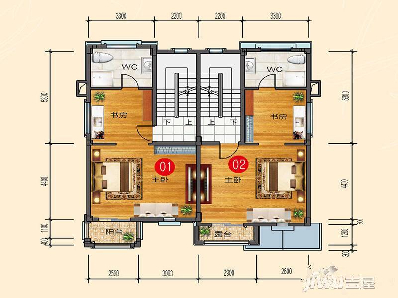 花溪碧桂园普通住宅87.1㎡户型图