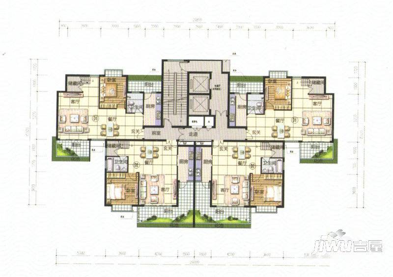 云岭·盛世佳园1室1厅1卫户型图