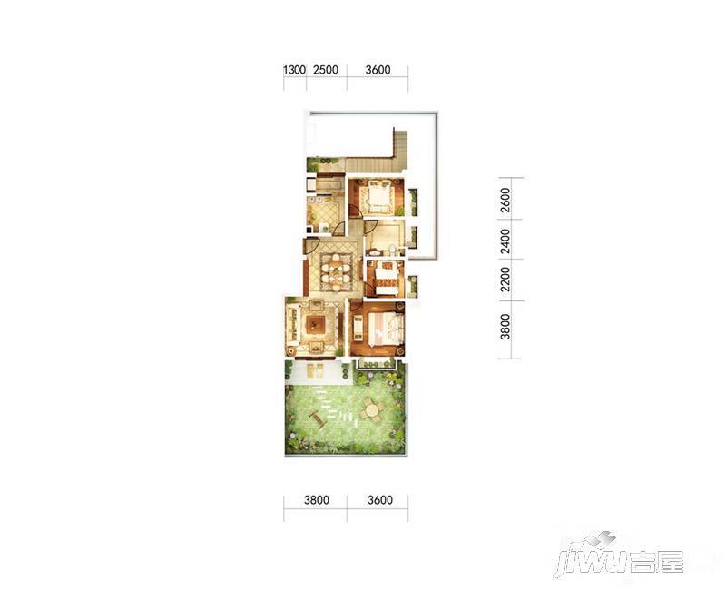 官房都铎城邦5室3厅3卫287㎡户型图