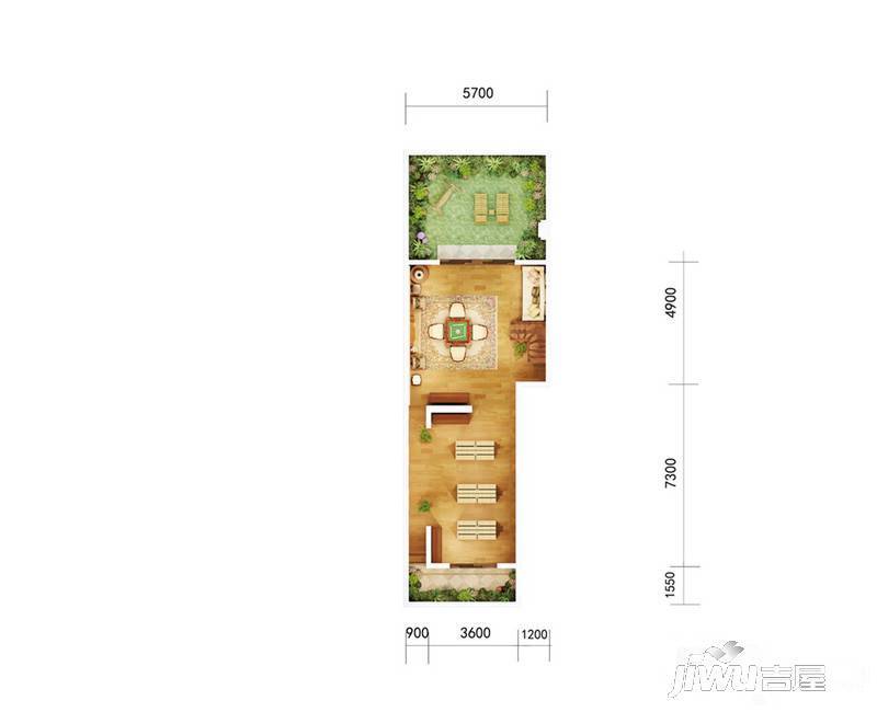 官房都铎城邦5室3厅3卫287㎡户型图