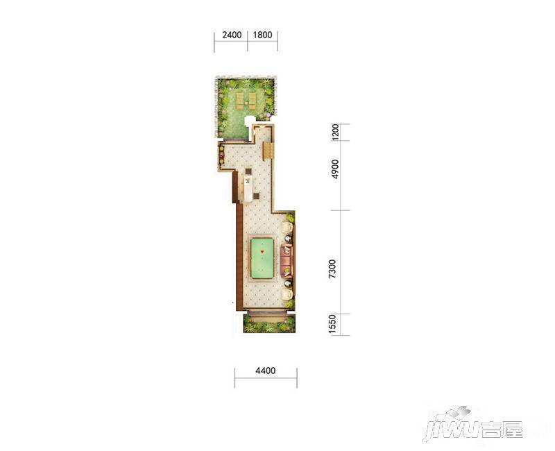 官房都铎城邦5室3厅3卫287㎡户型图