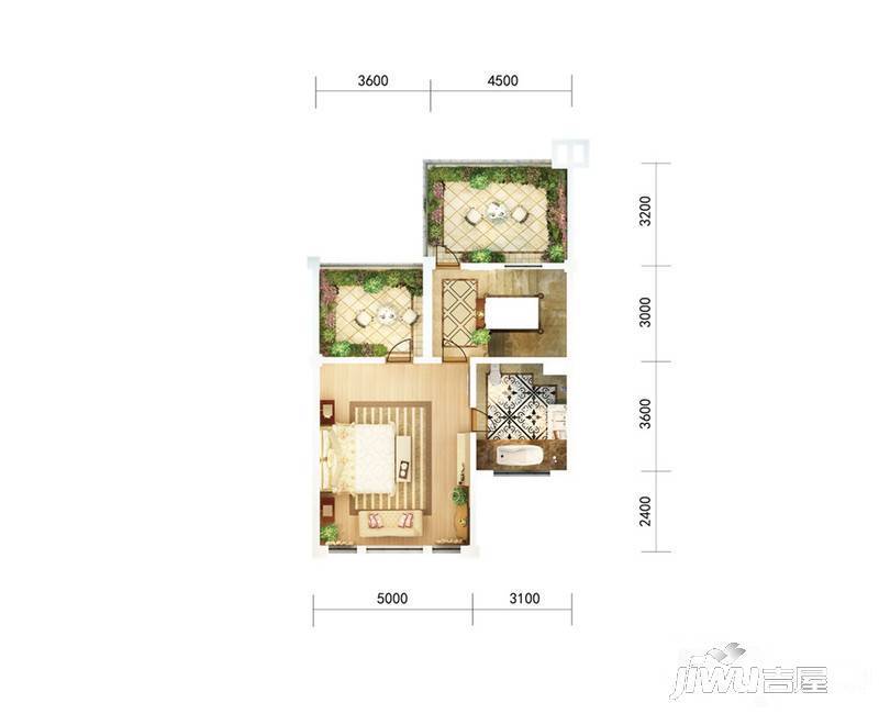 官房都铎城邦5室3厅3卫287㎡户型图