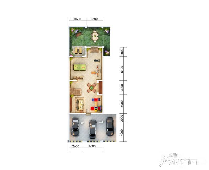 官房都铎城邦5室3厅3卫287㎡户型图