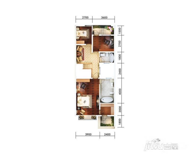 官房都铎城邦5室3厅3卫287㎡户型图