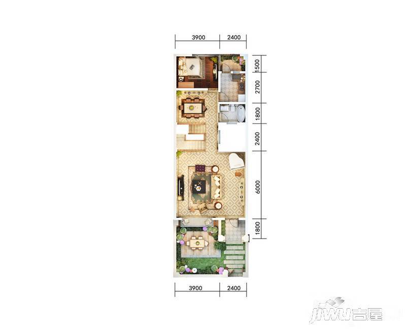 官房都铎城邦5室3厅3卫287㎡户型图