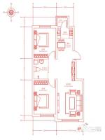 嘉惠红树湾2室2厅1卫82.7㎡户型图