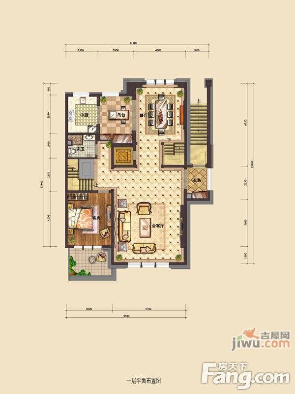 国信南山温泉城8室3厅5卫390㎡户型图