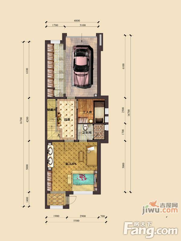 国信南山温泉城8室3厅5卫390㎡户型图