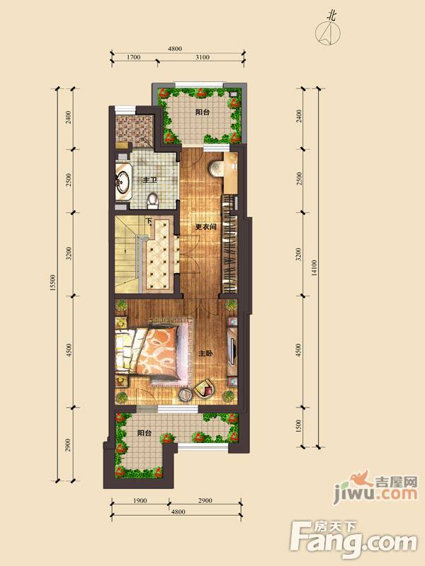 国信南山温泉城8室3厅5卫390㎡户型图