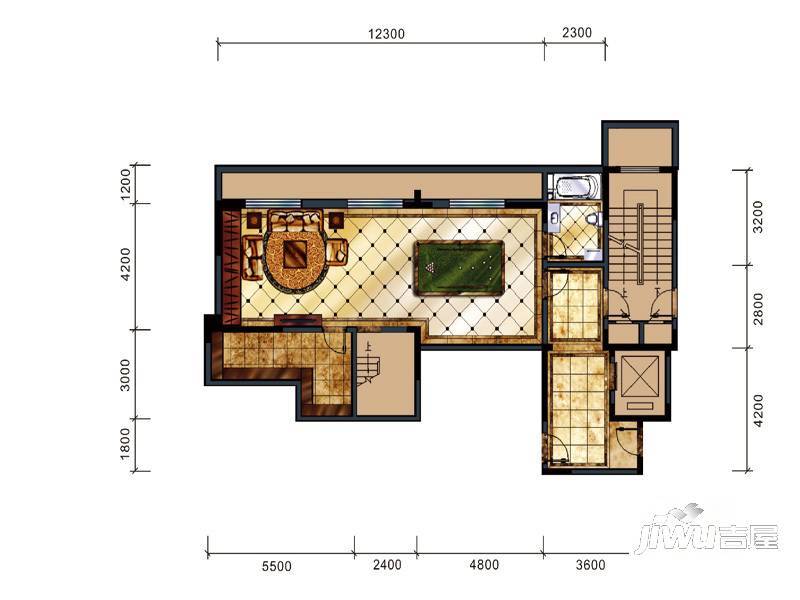 翠园春晓4室3厅2卫437㎡户型图