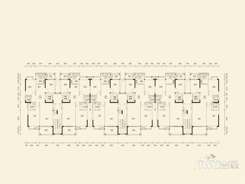 联泰棕榈庄园3室2厅2卫110.5㎡户型图