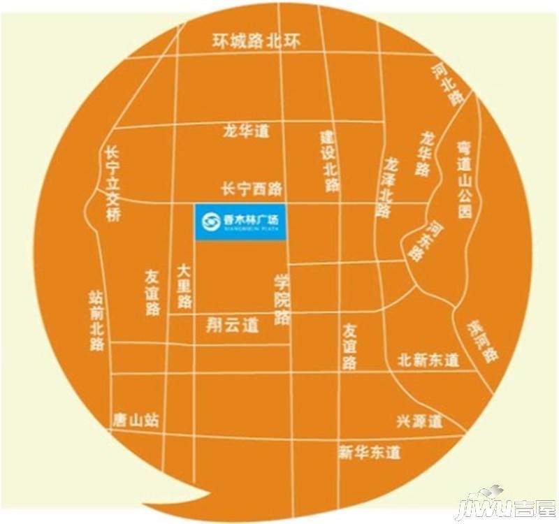 香木林广场位置交通图