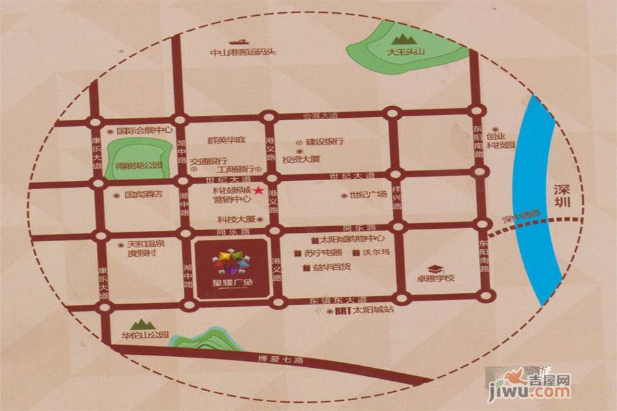 星耀广场位置交通图