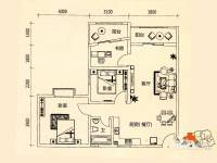 城西大厦3室2厅1卫94.4㎡户型图