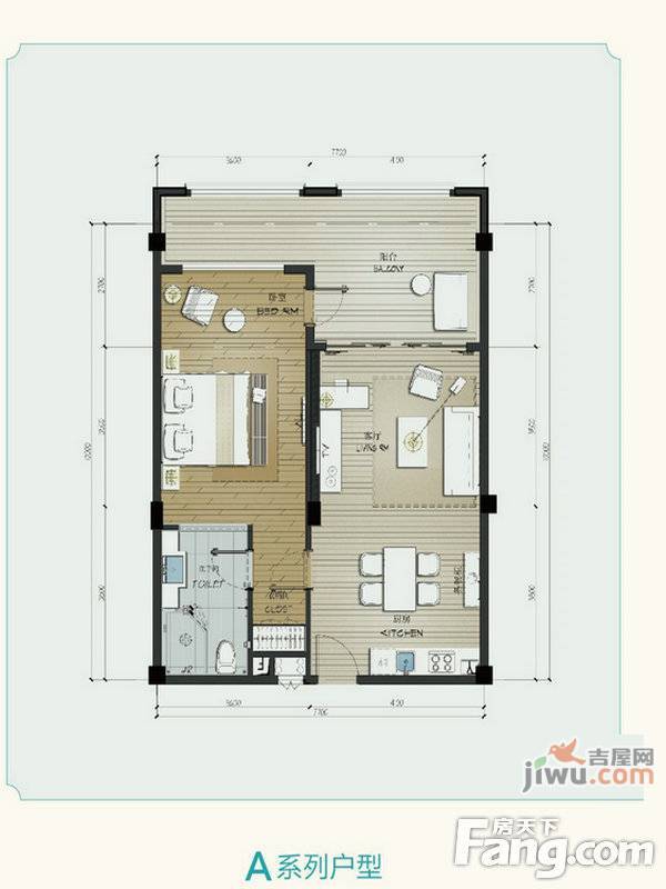 桂林罗山湖国际旅游休闲度假区2室2厅2卫130㎡户型图