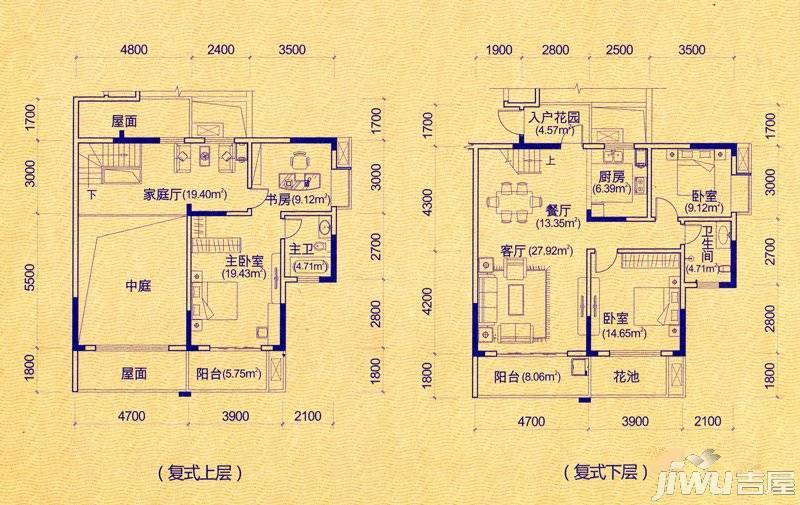 彰泰新城4室2厅2卫191㎡户型图