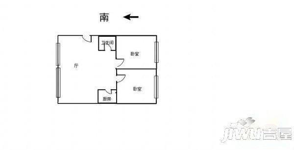 金驼小区2室1厅1卫50㎡户型图