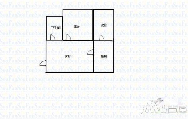 嘉禾园2室2厅1卫户型图