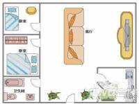 兰通厂家属院2室2厅1卫户型图