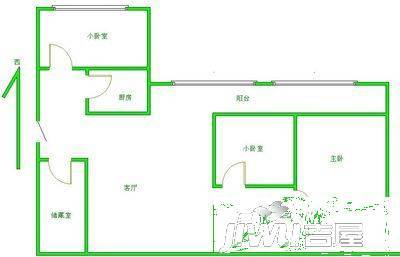 九州阳光家园2室2厅1卫71㎡户型图