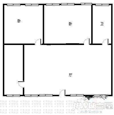 益通小区2室1厅1卫78㎡户型图