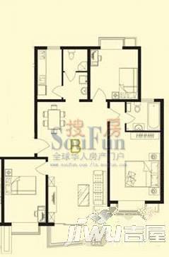 北岸公馆4室2厅2卫170.9㎡户型图