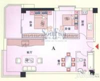 中广金色家园2室2厅1卫户型图