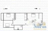 七建租赁公司住宅楼3室2厅1卫户型图