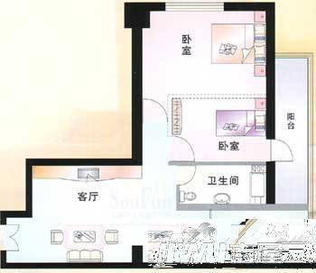 建信大厦2室1厅1卫80.2㎡户型图