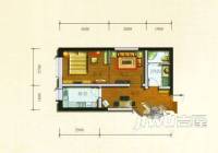 长风东苑1室2厅1卫47㎡户型图