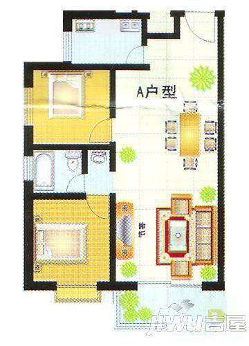 惠宝幸福佳苑2室2厅1卫户型图