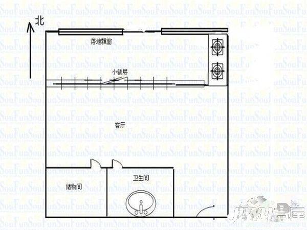 天润铂城3室2厅1卫户型图