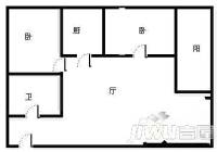 银信小区2室2厅1卫107㎡户型图