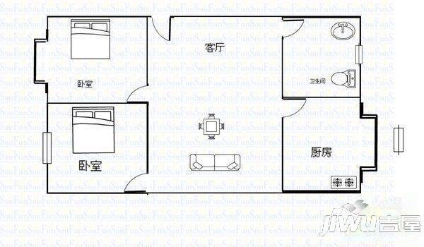 丰润花园3室2厅2卫119㎡户型图