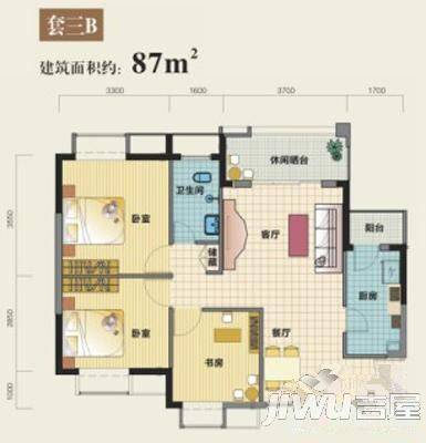 丰润花园3室2厅2卫119㎡户型图