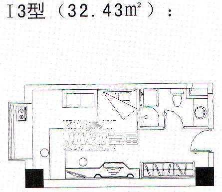 康桥国际3室2厅2卫128.4㎡户型图