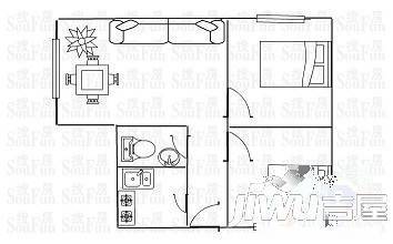 九州阳光家园2室2厅1卫71㎡户型图