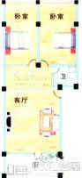 新九洲花园2室1厅1卫91.4㎡户型图