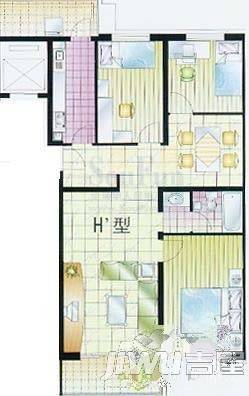 实创现代城5室3厅3卫257.4㎡户型图