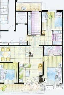 实创现代城5室3厅3卫257.4㎡户型图