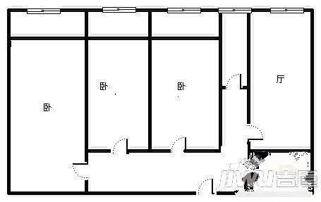 雅馨苑2室2厅1卫户型图